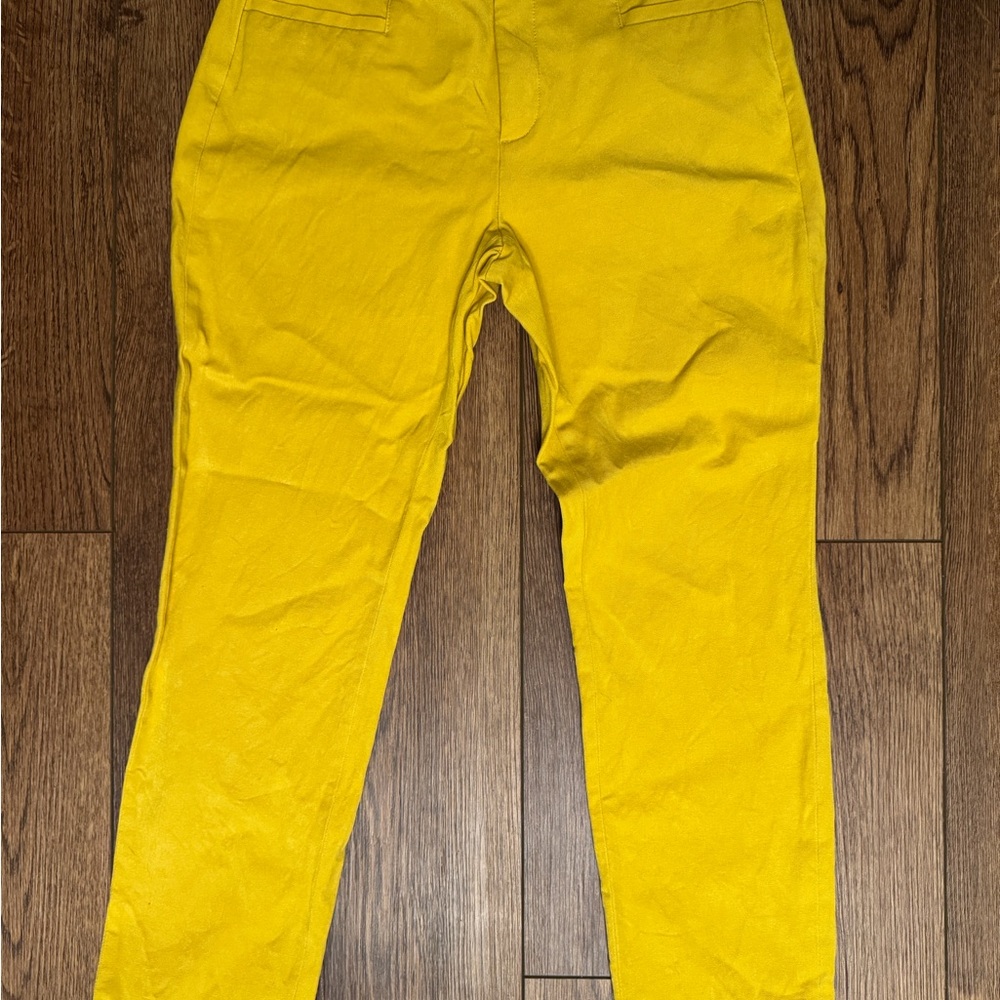 Banana Republic Jackson Fit Yellow Trousers